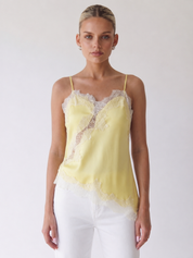 Maeve | Camisole in raso con bordo in pizzo