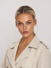 Cappotto trench oversize con cintura Aurora - Beige
