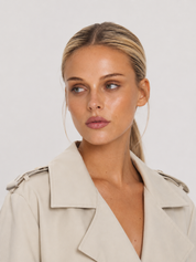 Cappotto trench oversize con cintura Aurora - Beige
