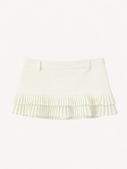 Lotus | Tiered Pleated Ruffle Mini Skirt