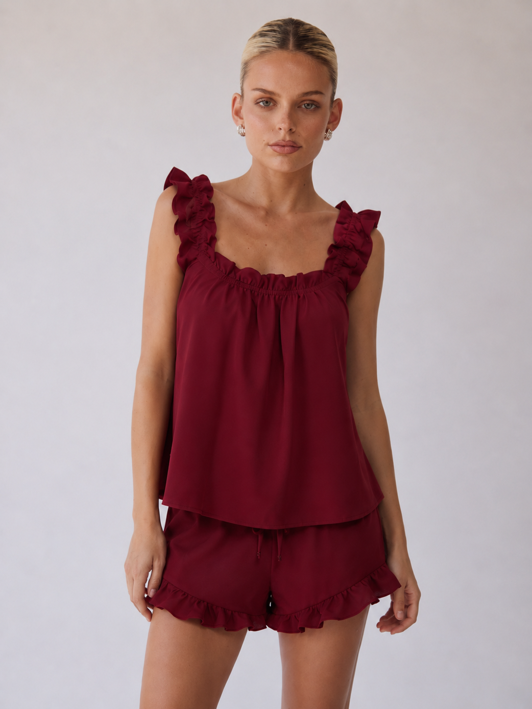 Judy | Ensemble débardeur froncé et short