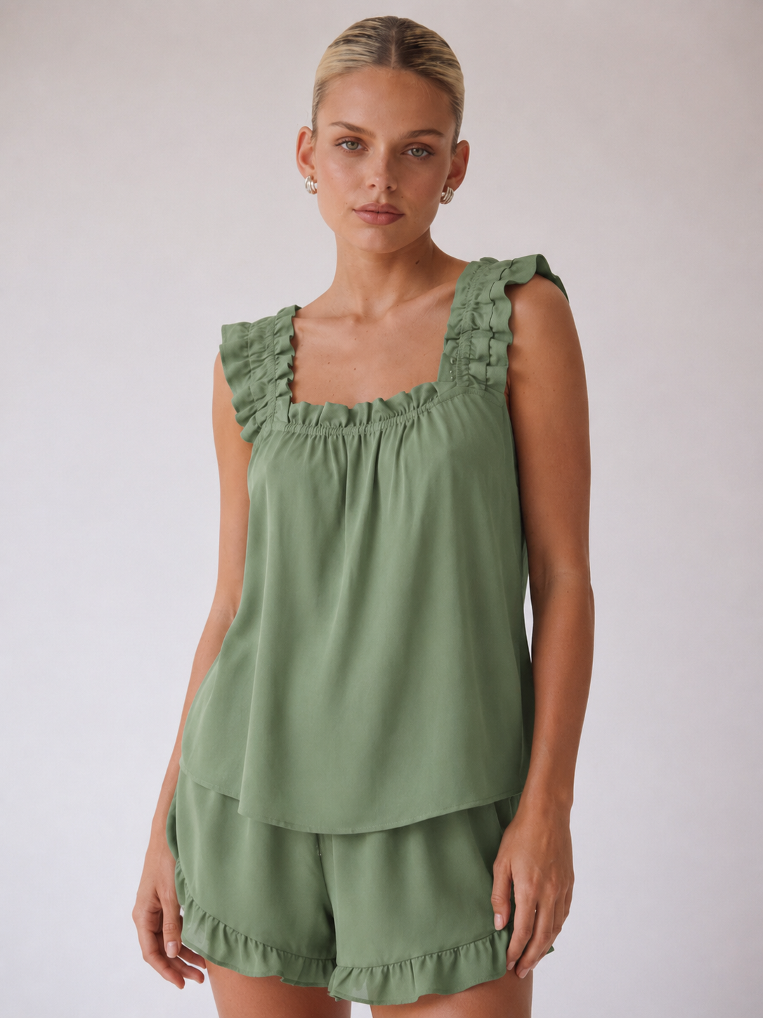 Judy | Ensemble débardeur froncé et short