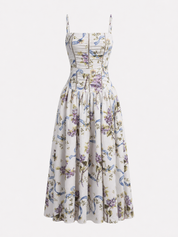 Stella | Floral Corset Midi Dress
