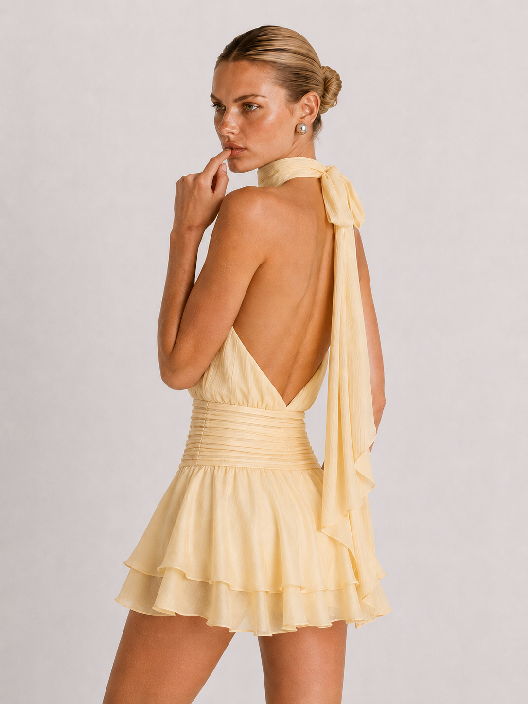 Vittoria | Pleated Ruffle Mini Dress