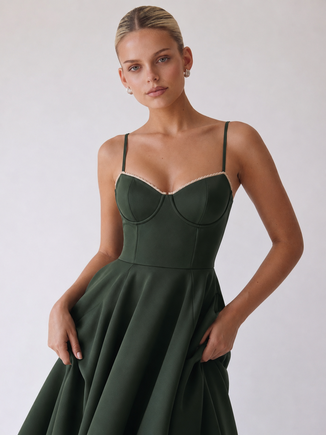 Hope | Neckline A-Line Midi Dress