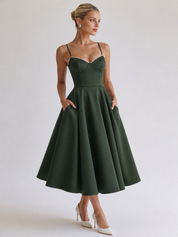 Hope | Neckline A-Line Midi Dress