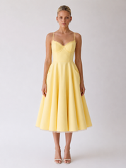 Hope | Neckline A-Line Midi Dress