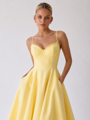 Hope | Neckline A-Line Midi Dress