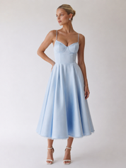 Hope | Neckline A-Line Midi Dress