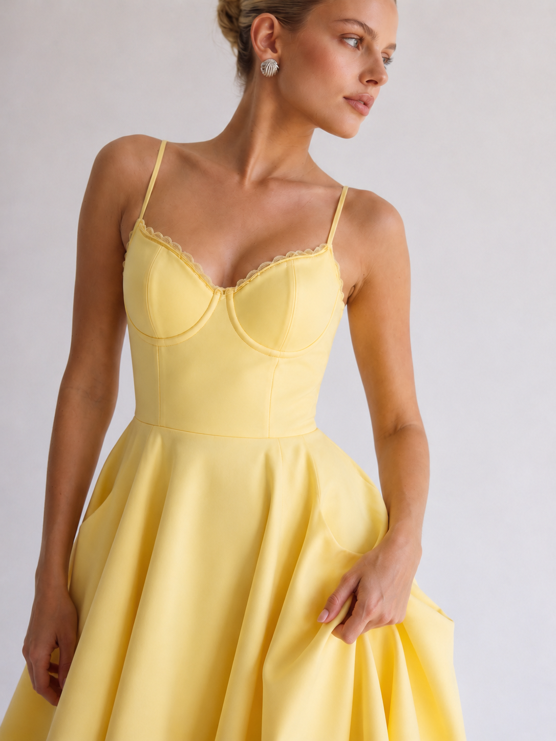 Hope | Neckline A-Line Midi Dress