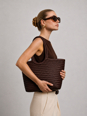 April | Woven Oversized Tote Bag