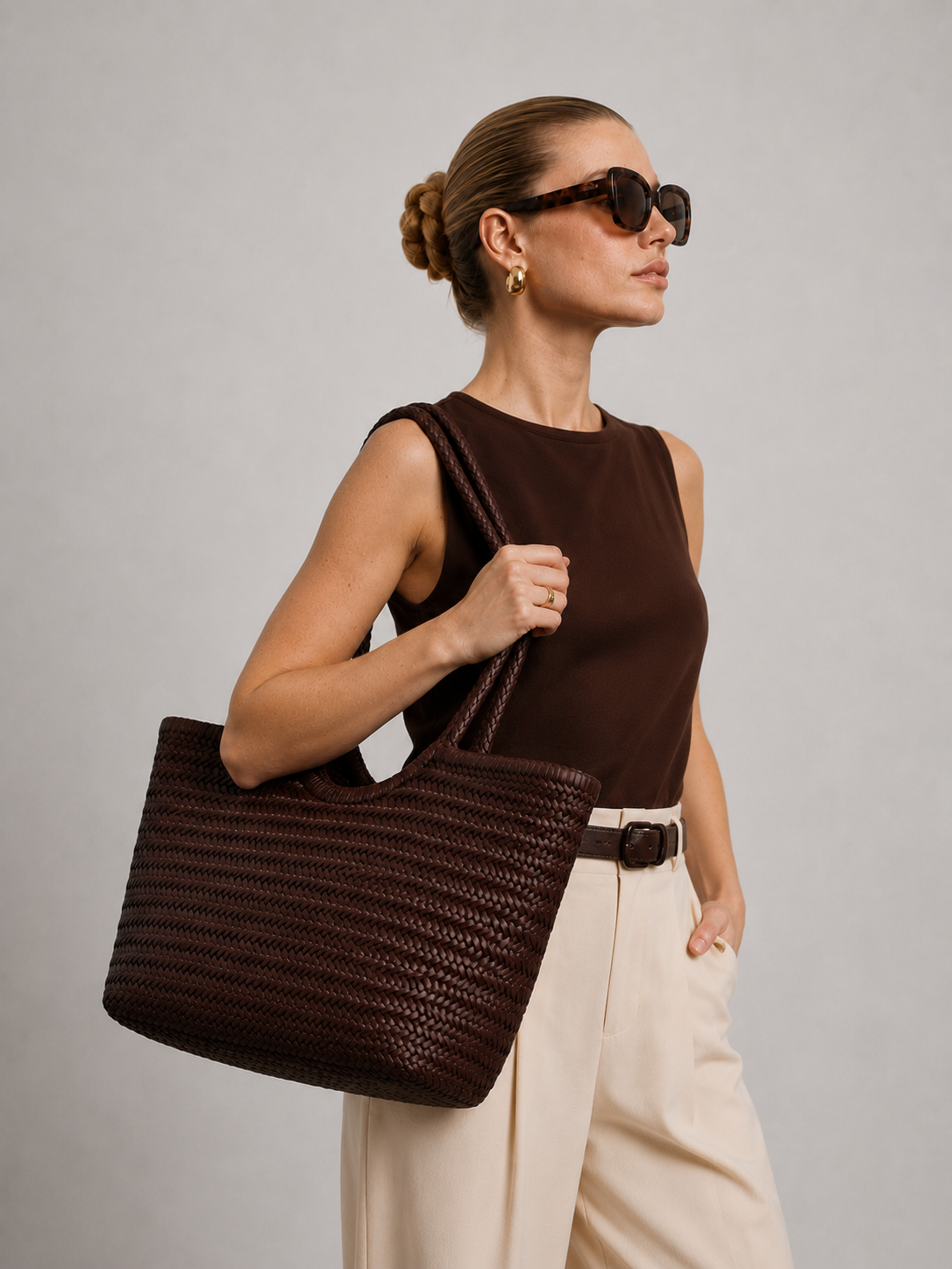 April | Woven Oversized Tote Bag