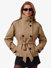 Cath | Kurzer Trenchcoat mit Gürtel