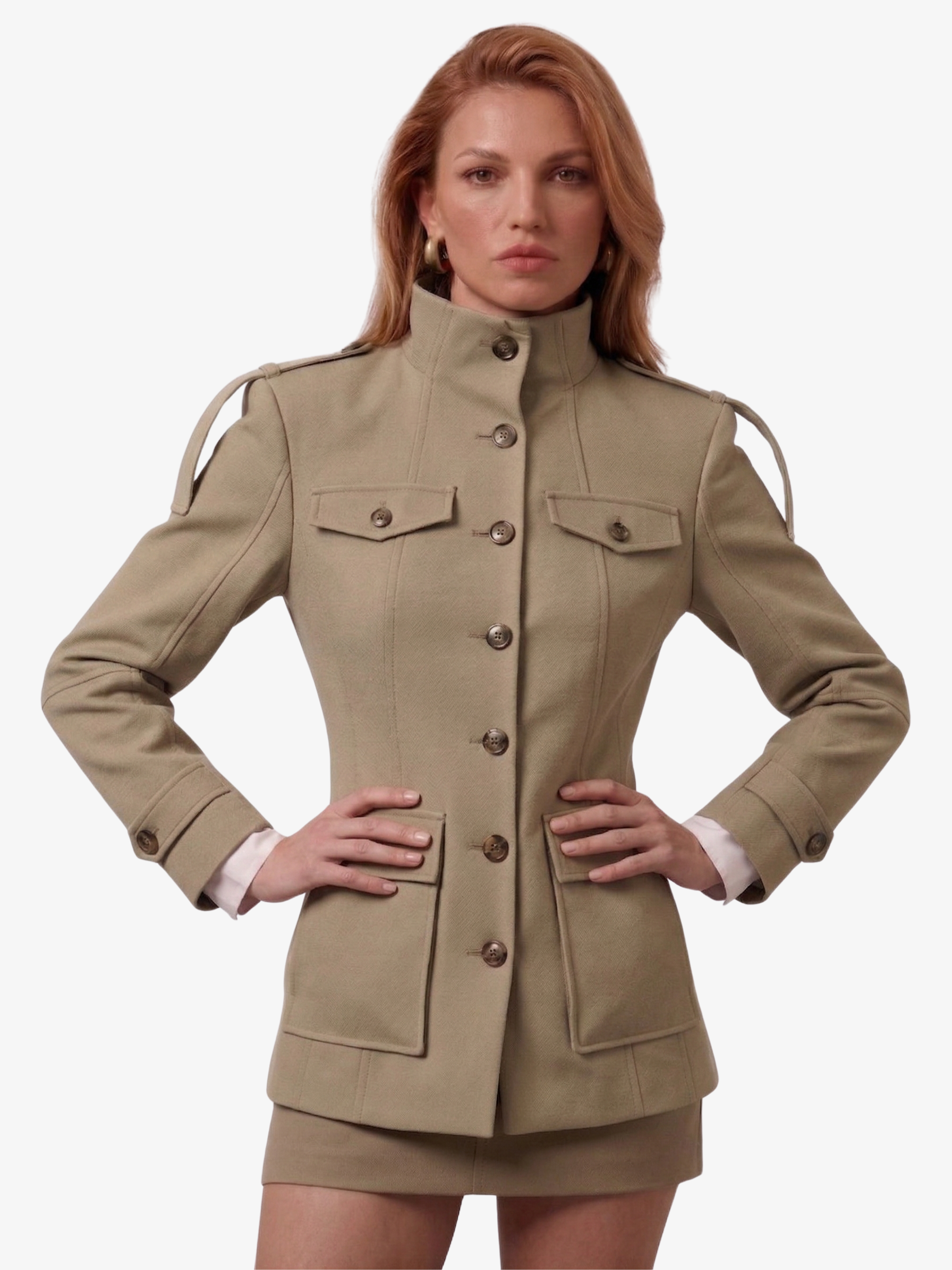 Florence | Strukturierte Baumwolljacke mit Knopfleiste