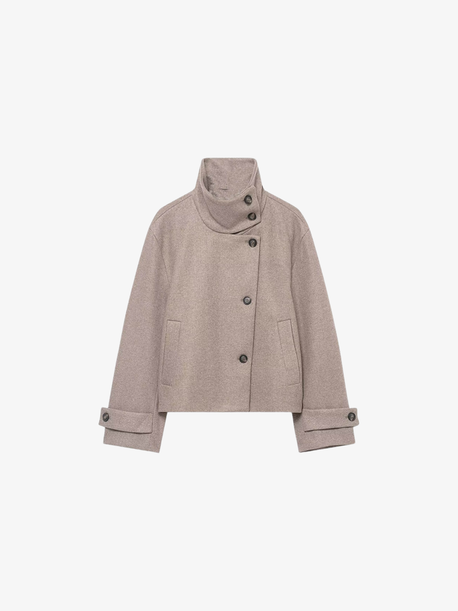 Angela | Stehkragen-Jacke mit Knöpfen