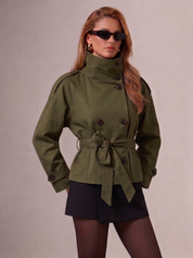 Cath | Kurzer Trenchcoat mit Gürtel