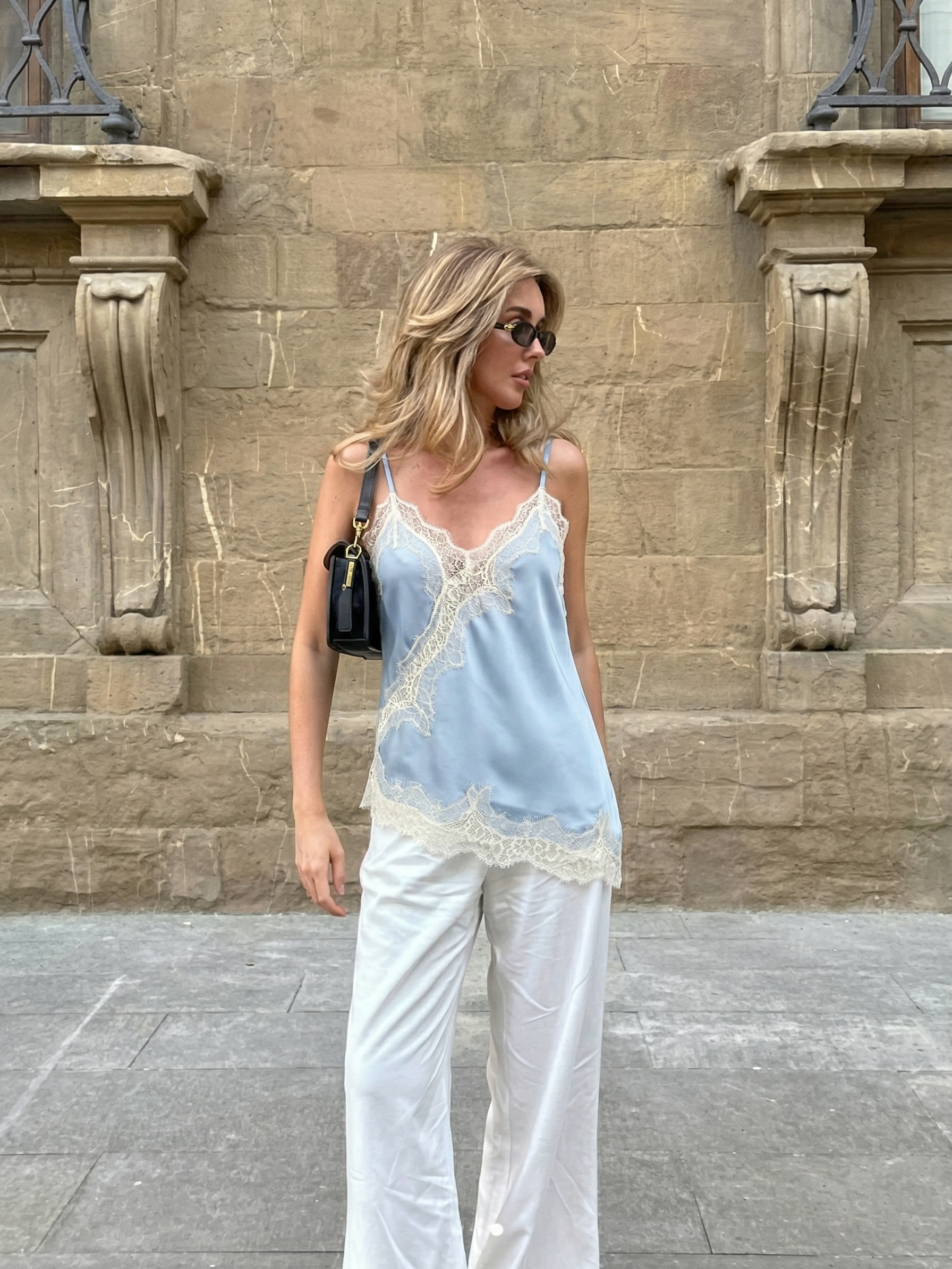 Maeve | Satin mit Spitzenbesatz