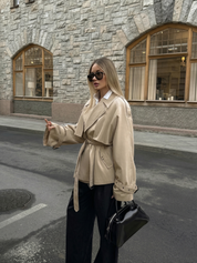 Aurora | Oversize Trenchcoat mit Gürtel