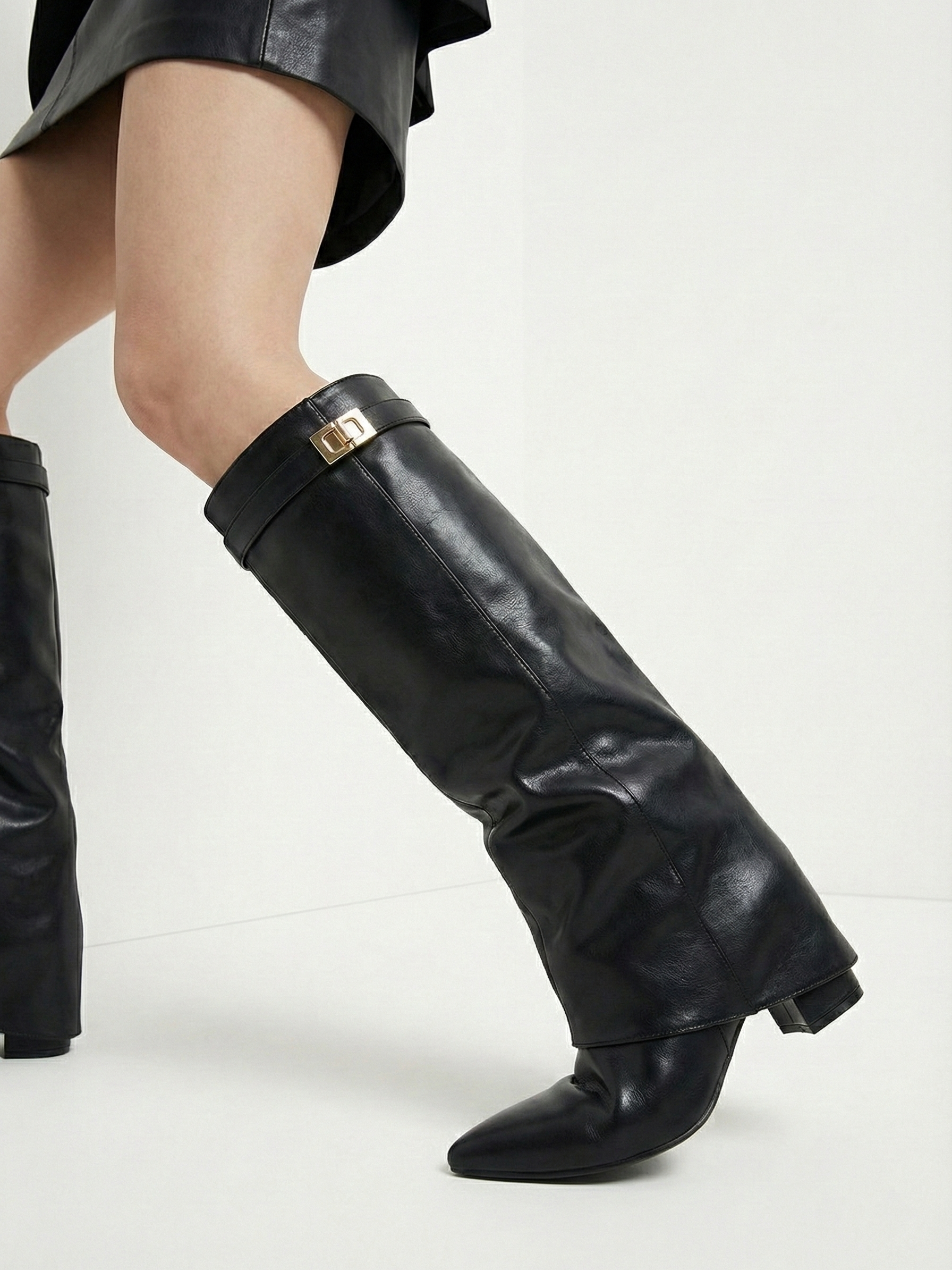 Leeds | Bottes hautes souples en similicuir