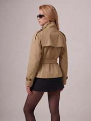 Cath | Kurzer Trenchcoat mit Gürtel