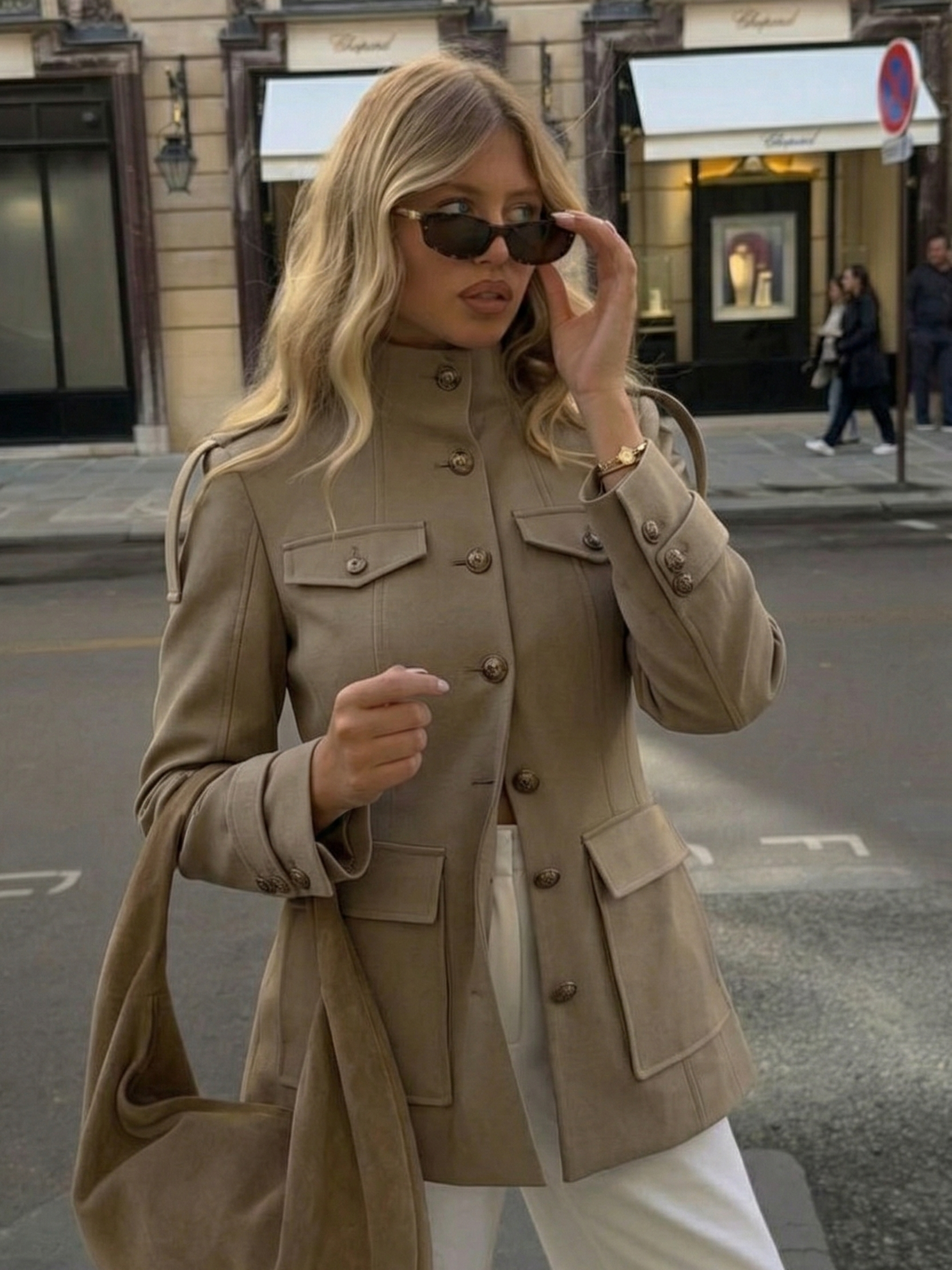 Florence | Strukturierte Baumwolljacke mit Knopfleiste