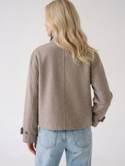 Angela | Stehkragen-Jacke mit Knöpfen