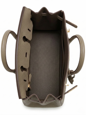 Elena | Strukturierte Leder-Top-Handle-Tasche