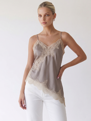 Maeve | Satin mit Spitzenbesatz