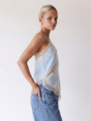 Maeve | Satin mit Spitzenbesatz