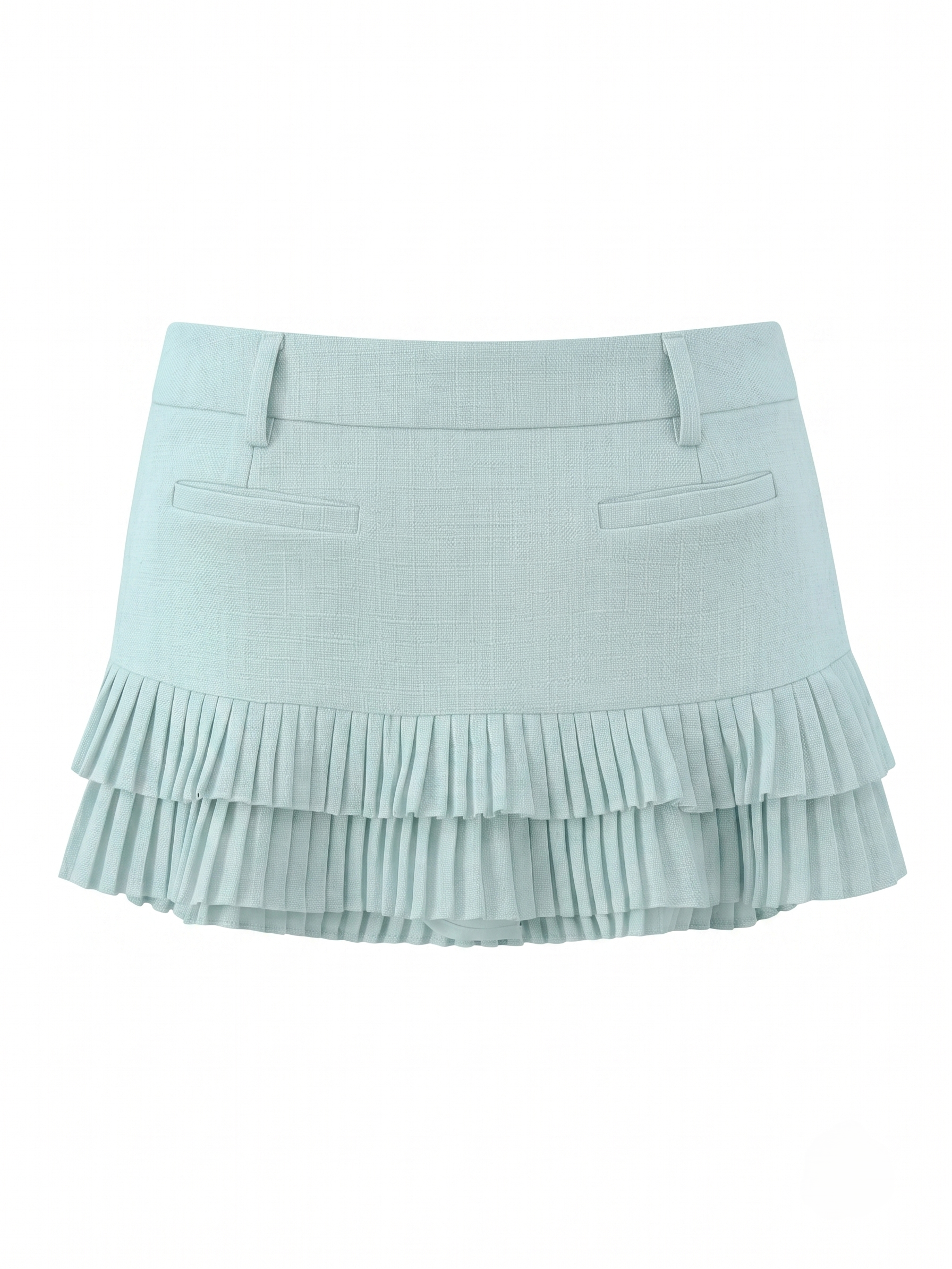 Lotus | Tiered Pleated Ruffle Mini Skirt