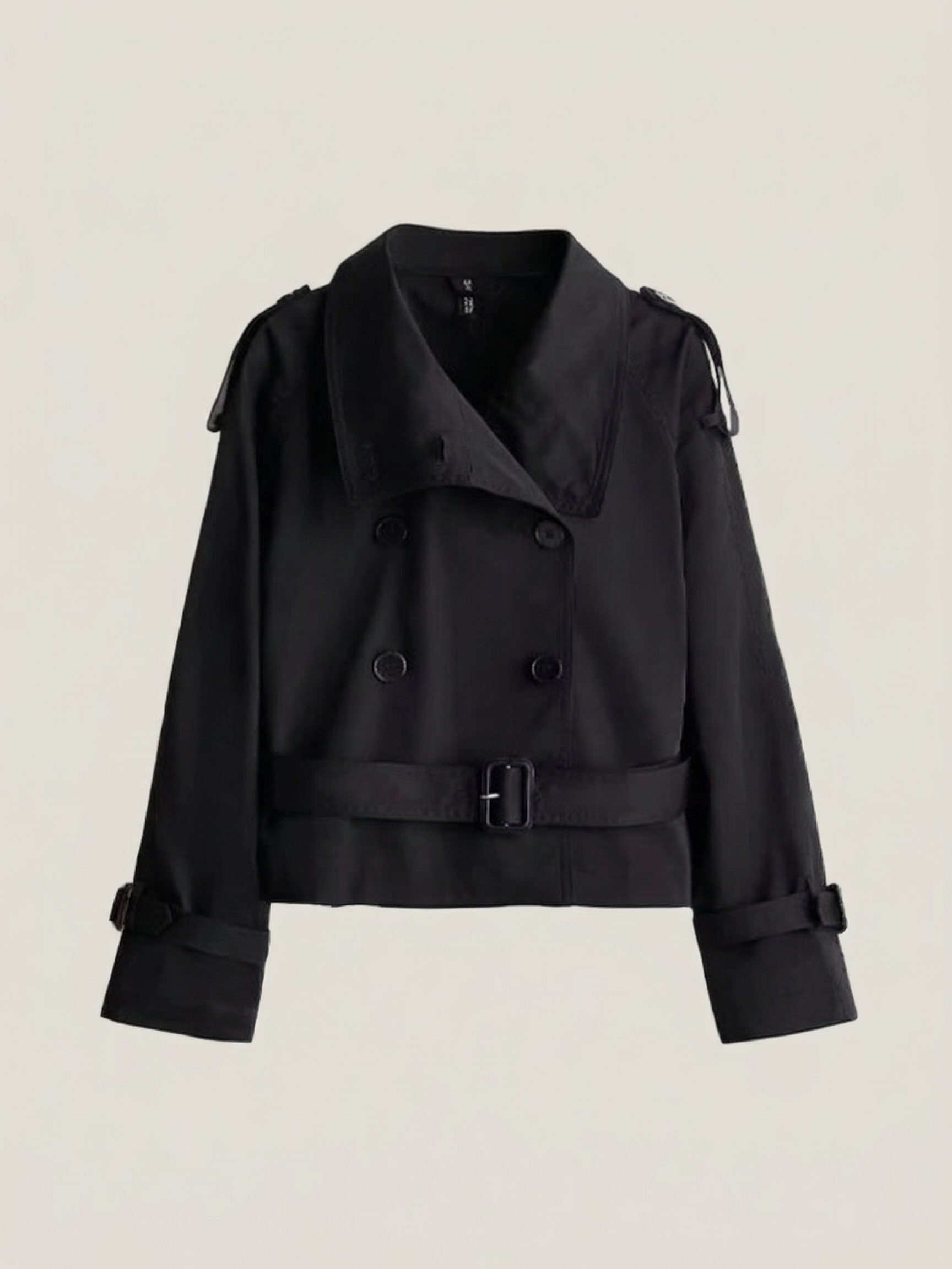 Trenchcoat mit hohem Kragen und Gürtel | Isabelle