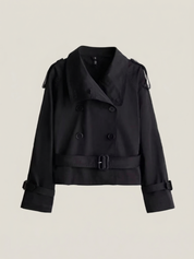 Trenchcoat mit hohem Kragen und Gürtel | Isabelle