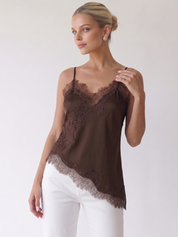 Maeve | Satin mit Spitzenbesatz