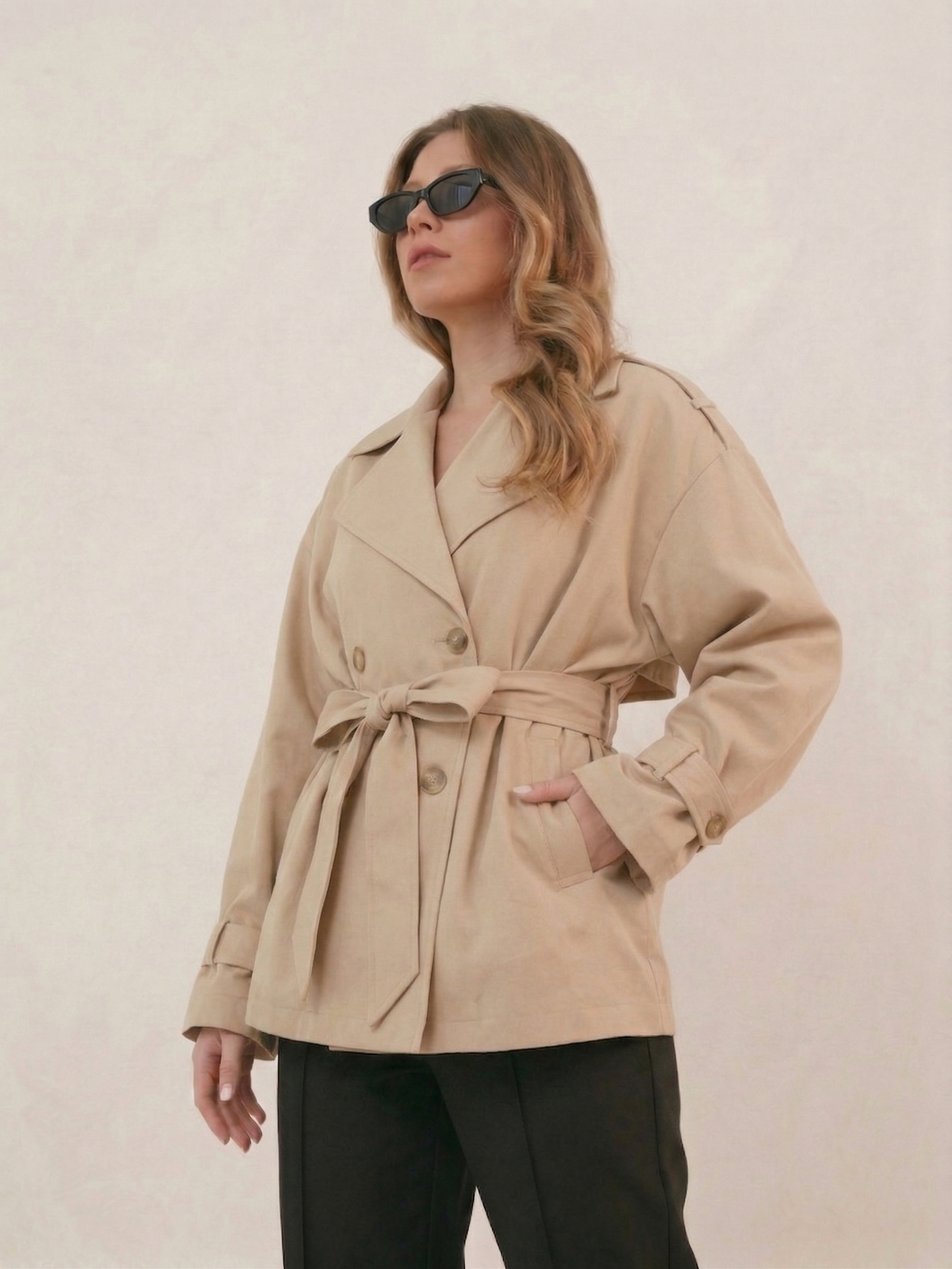 Aurora | Oversize Trenchcoat mit Gürtel