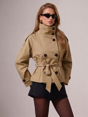 Cath | Kurzer Trenchcoat mit Gürtel