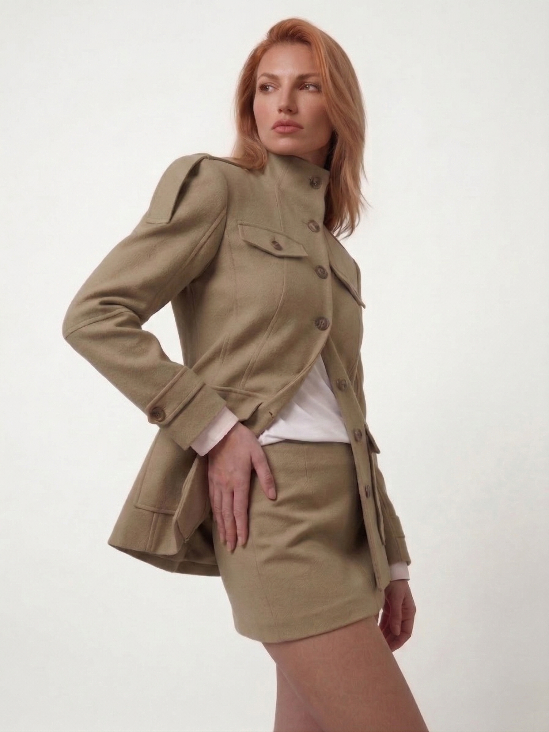 Florence | Strukturierte Baumwolljacke mit Knopfleiste