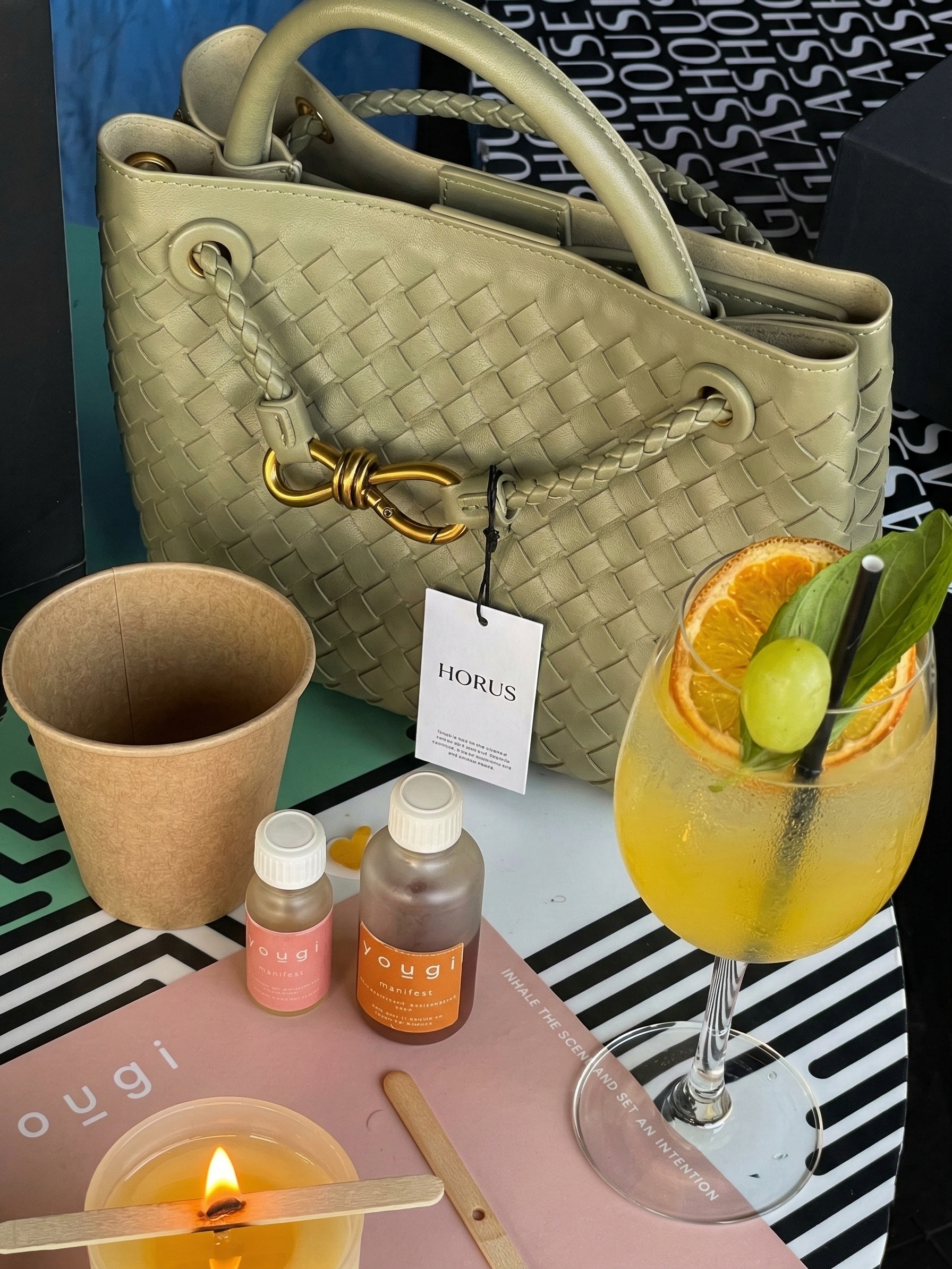 Wells | Gewebte Handtasche mit Griff oben