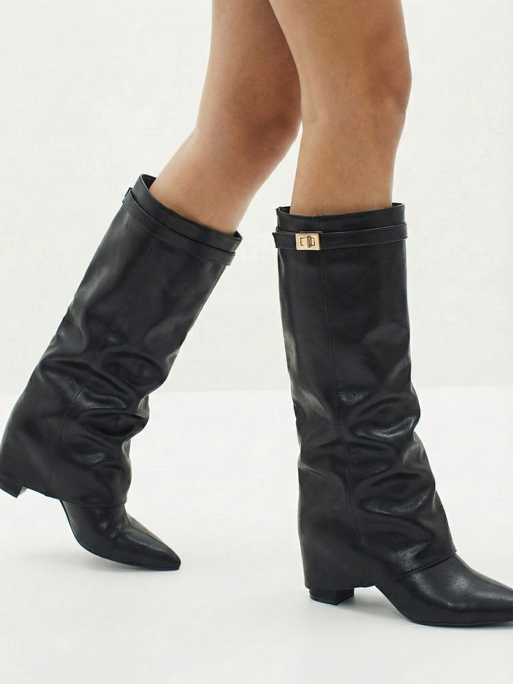 Leeds | Bottes hautes souples en similicuir