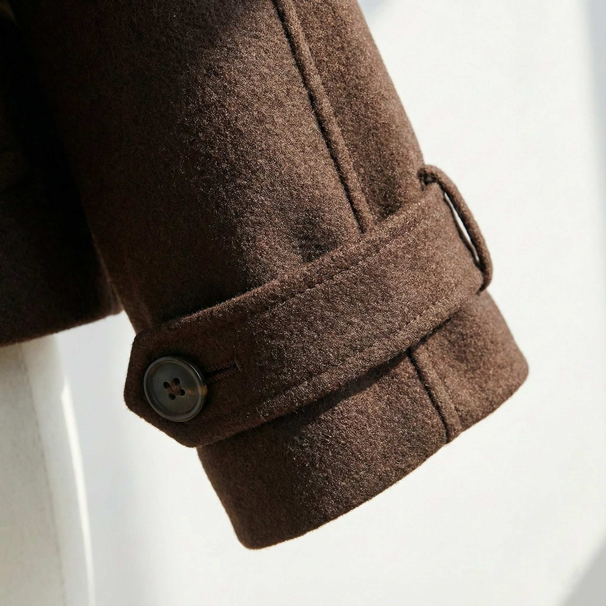 Camille | Veste trench courte marron mélangé