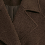 Camille | Veste trench courte marron mélangé