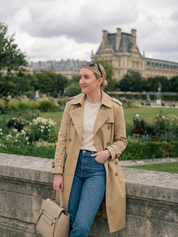 Letifen | Double-Breasted Belted Trench Coat