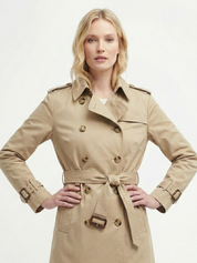 Letifen | Double-Breasted Belted Trench Coat