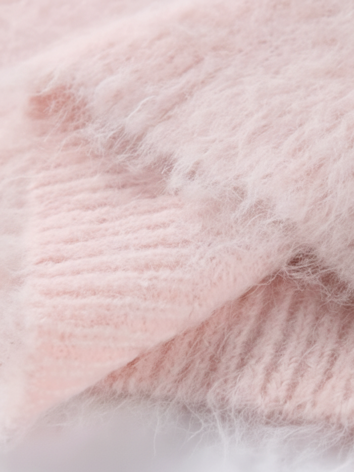 Maglione in maglia pelosa Riley - rosa