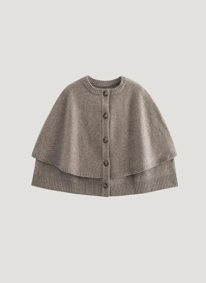 Blake | Wool-Blend Button-Up Cape Sweater