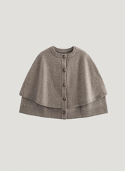 Blake | Wool-Blend Button-Up Cape Sweater