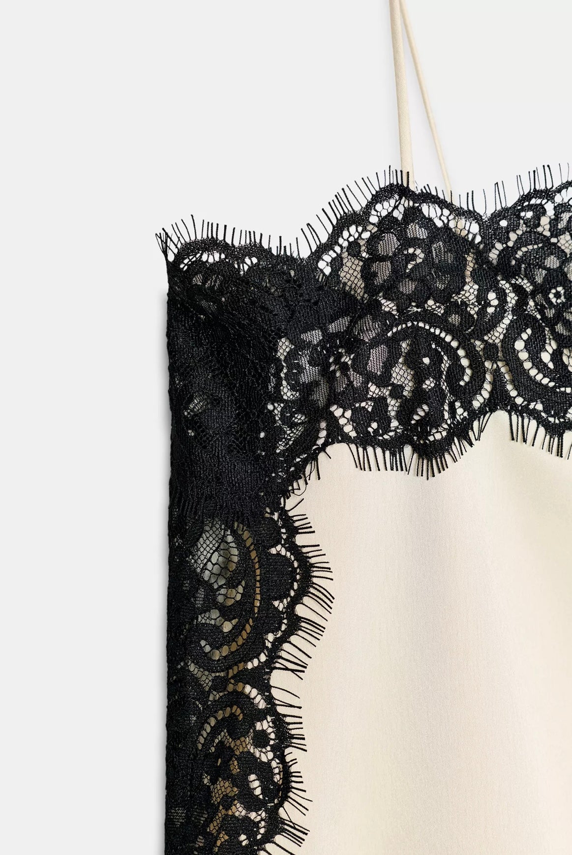 Irina | Black Lace Trim Top