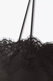 Irina | Black Lace Trim Top