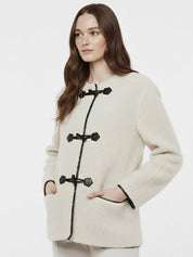 Liz | Faux Shearling Toggle Coat