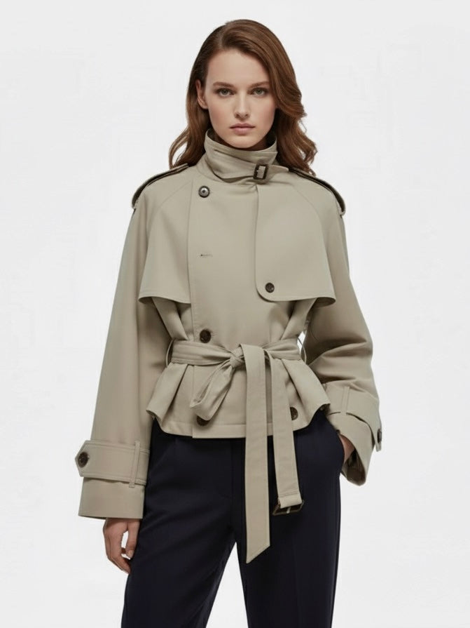 Alice | Oversized High-Neck Trench Jacket