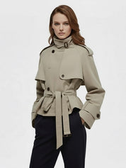 Alice | Oversized High-Neck Trench Jacket